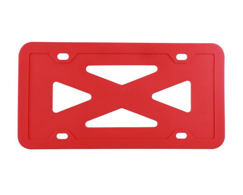 1 piece of red silicone car license plate frame cover cap for rear trunk boot, suitable for VW .