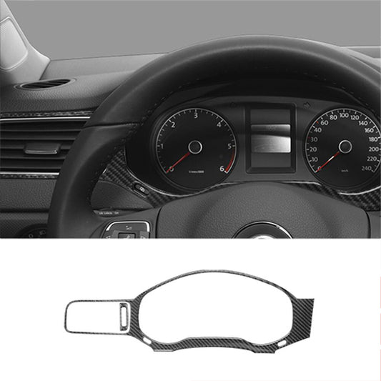2Pcs Carbon Fiber Speedometer Surround Trim for Volkswagen for Jetta Sedan 2011-2014