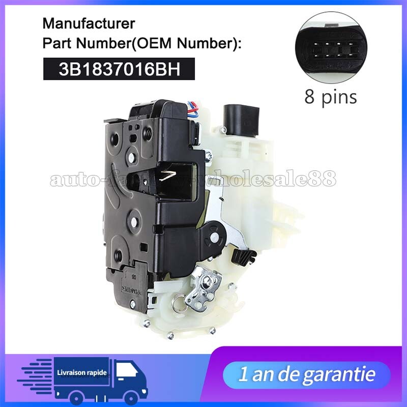 Serrure de porte avant droite pour for VW 3B1837016BH 3B1837016CF 3B1837016R Neuf