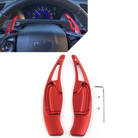 Fit for Honda for Civic 9th 2012-2015 Steering Wheel Shift Paddle Shifter Extension Red