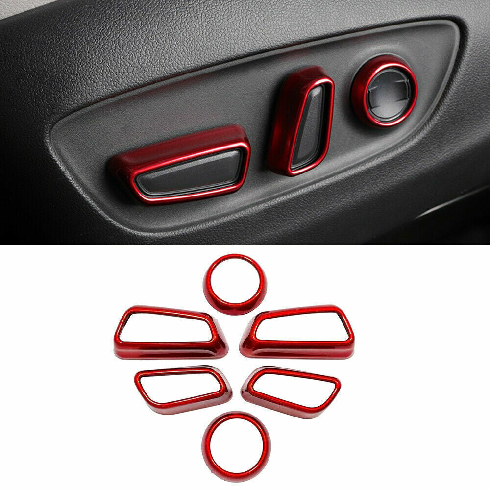 2020-2023 for Toyota Highlander Red Inner for Seat Adjustment Button Cover Trim 6X