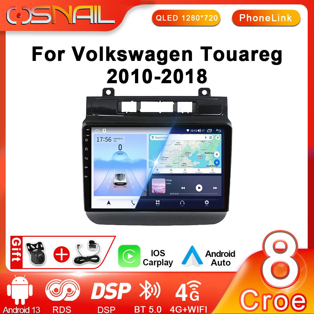 Screen Android Auto for Volkswagen Touareg FL NF Car Radio Multimedia Player GPS