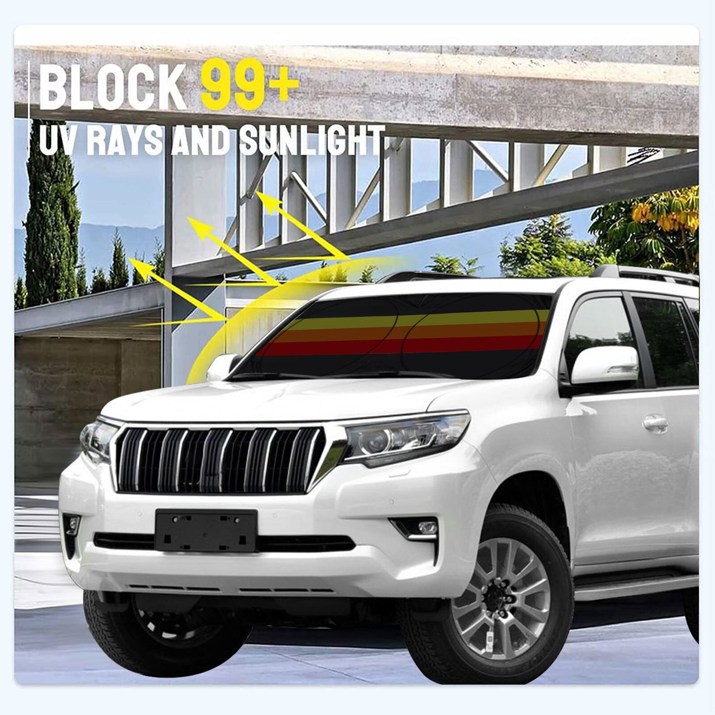 For 1995-2023 for Toyota Rav4 SUV Windshield Sun Shade UV Block Front Cover Screen