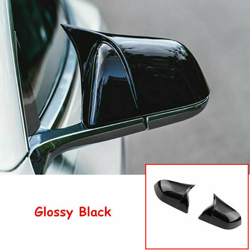 Glossy Black OX Horn Side Rearview Mirror Cover trim for Tesla for Model Y 2020-2023