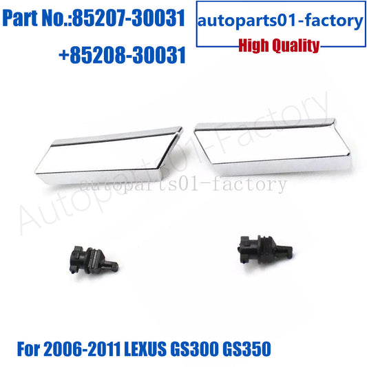1Pair Headlight Washer Nozzle Cover Cap For 2006-2011 for LEXUS GS300 GS350