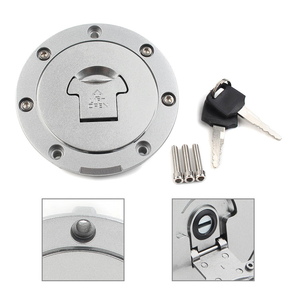 for Honda ST1300 CB400 Universal Fuel Gas Tank Caps Cover  Lock with Key 7 Hole