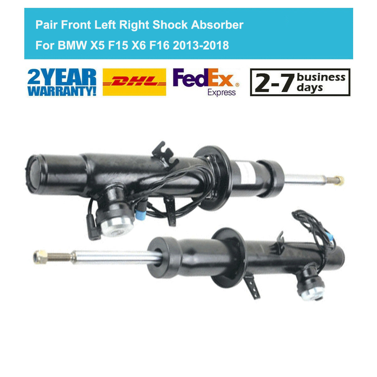 for BMW X5 X6 X5M X6M F15 F16 F85 2013-2018 Pair Front Gas Shock Absorbers VDC