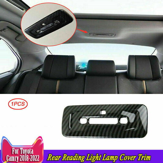Carbon Fiber Color Rear Reading Light Lamp Cover Trim for Toyota for Camry 2018-2023