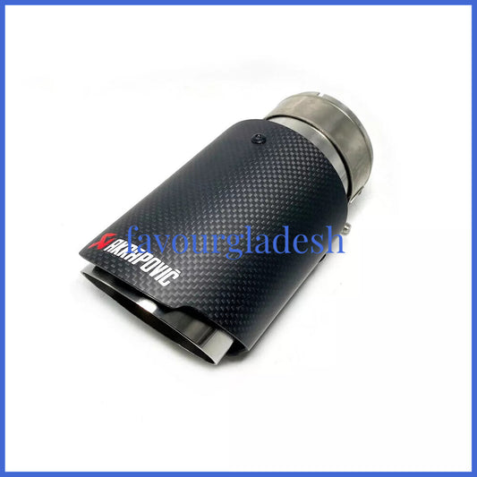 1PCS ID:2.5 (63mm) OD:3.0 (76mm) Akrapovic Carbon Fiber Exhaust Tip End Pipe