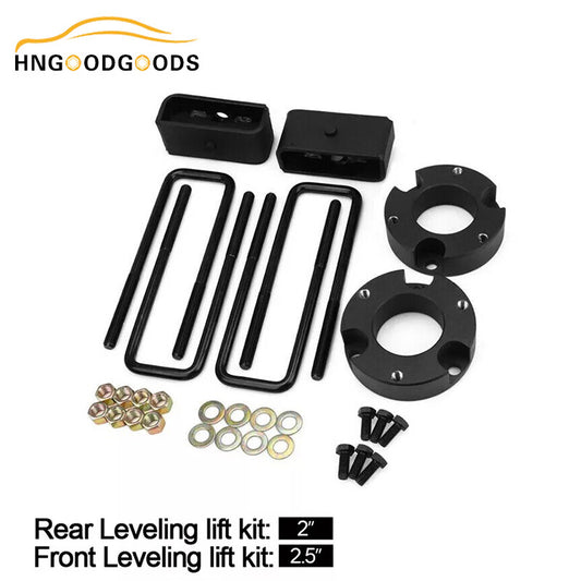2.5-inch front and 2-inch rear leveling lift block kit with strut spacers for Tacoma 2005-2023.