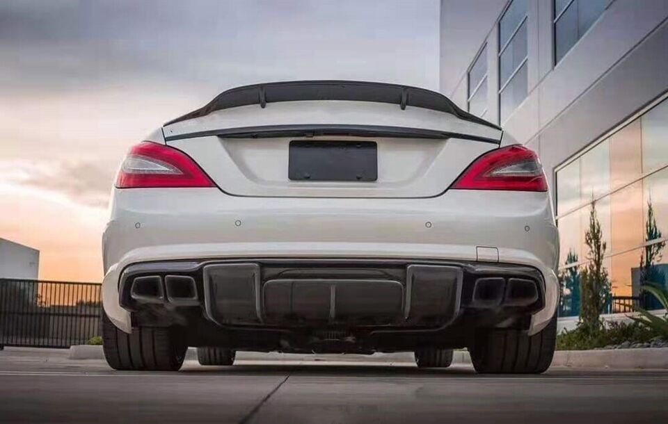 Carbon Fiber Rear Bumper Diffuser Lip for Mercedes-Benz CLS Class W218 CLS63 AMG