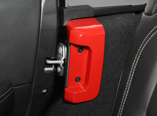 Red ABS Rear Door Lock Protection Cover Trim Fit for Jeep for Wrangler JL 2018-2020