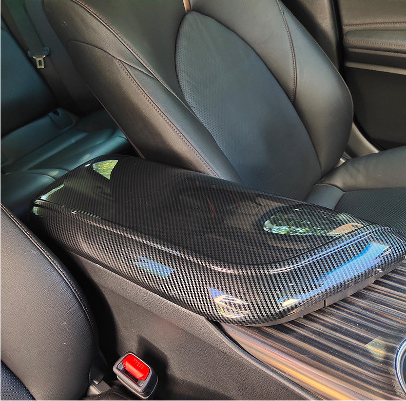 for Toyota for Camry 2018-2023 Carbon fiber ABS Central Storage Box Cover Panel Trim
