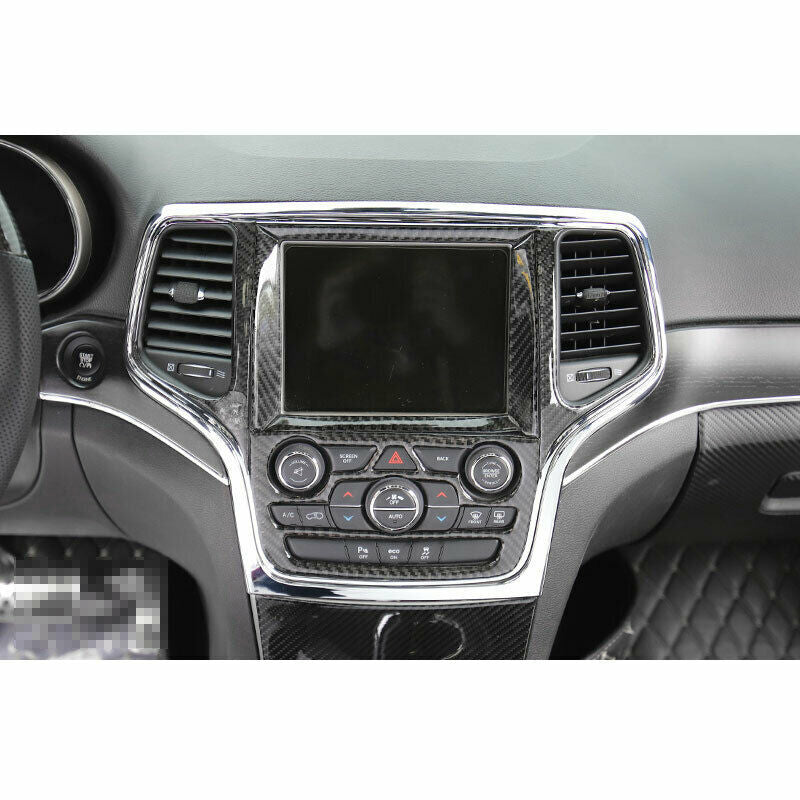 for Jeep Grand Cherokee 2014-20 Chrome Interior Console Navigation AC Frame Trim