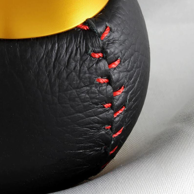 Car Shift Knob 6-speed Mugen Black Gold PVC Leather for Honda for Civic CRZ for Acura