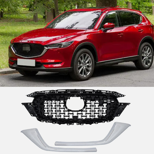 Front Upper Grille With Chrome Trim Set KSD450710A For 2022 2023 for Mazda CX5 CX-5