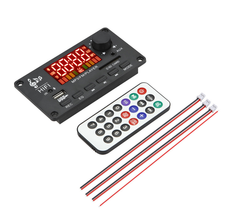 Car Amplifier Bluetooth Module Audio Radio USB AUX Decoder Board Remote Control
