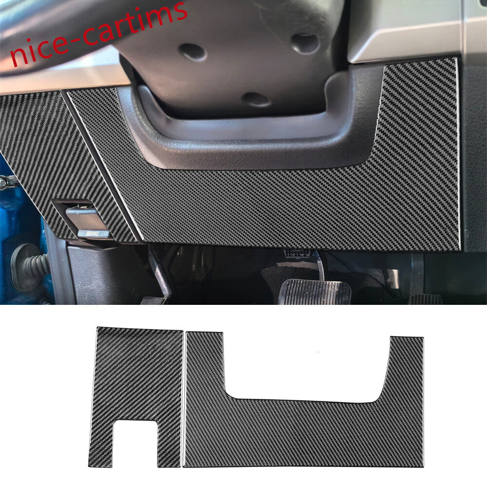 2¡ÁCarbon Fiber Interior Steering Wheel Lower Panel Cover for Ford F150 2009-2014