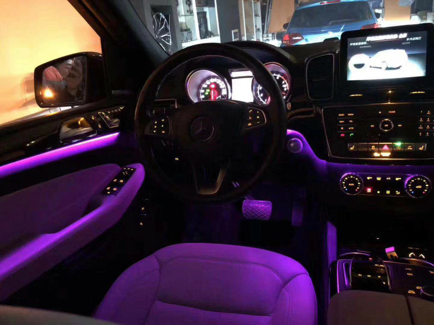 12 color Illuminated LED Ambient update retrofit light for Mercedes W166 GLE