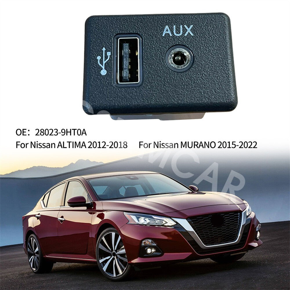 Car Audio Jack Socket Plug USB Port Connector Fit for Nissan MURANO 2015-2022