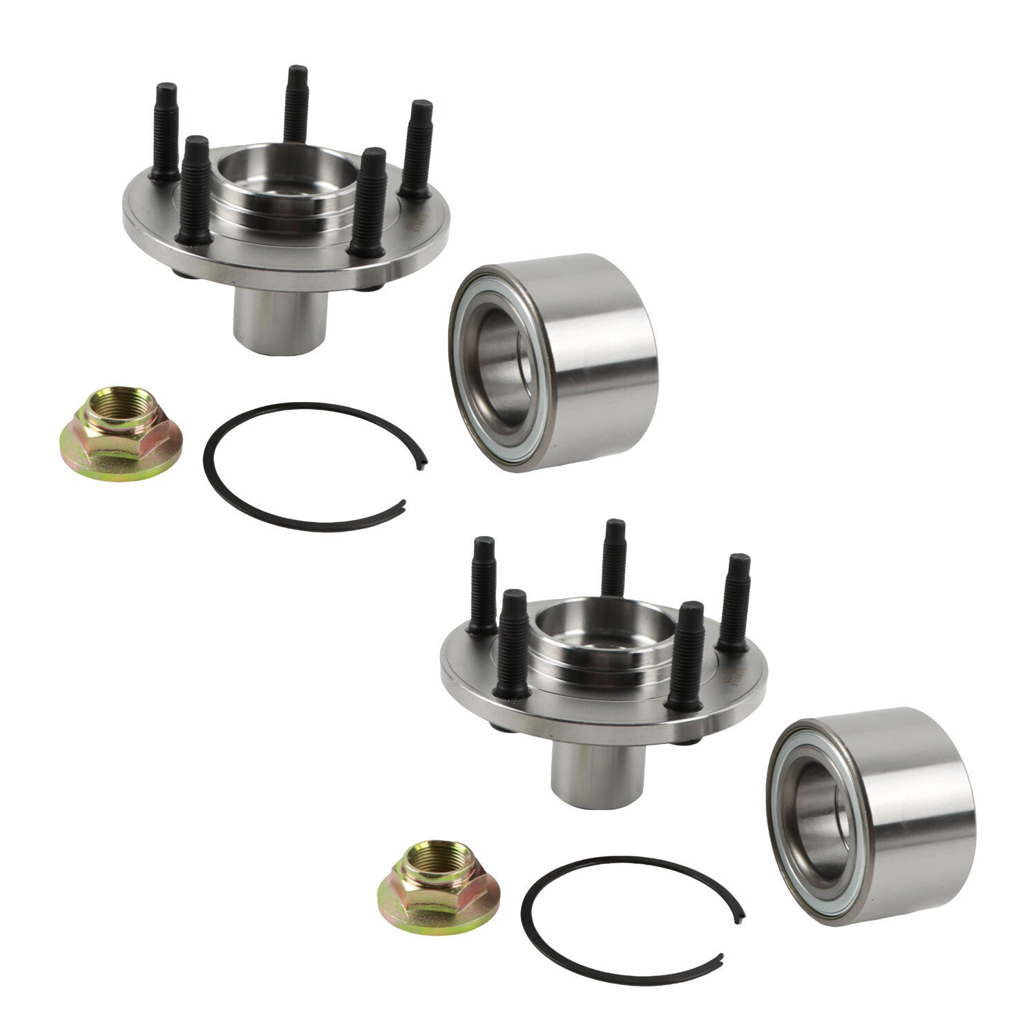Pair Front Wheel Hub and Bearings for Ford Escape 2001-2009 2010 2011 2012