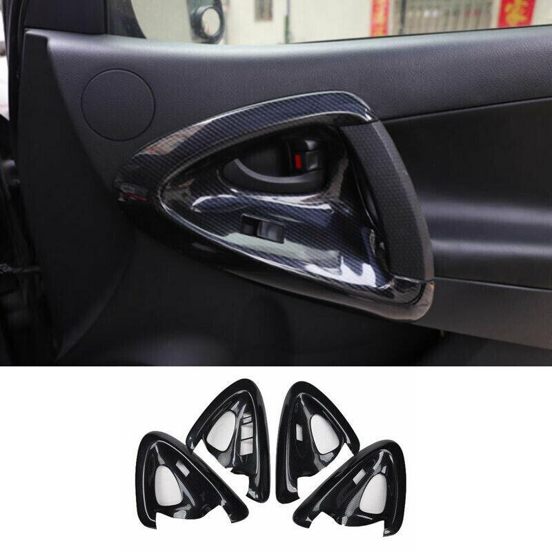 ABS Carbon Fiber Glass Window Lifting Panel Decoration for Toyota RAV4 06-2012