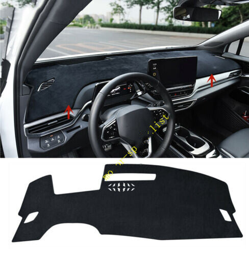 Dash Mat Cover Black Non-Slip Dashboard Sun Pad for Volkswagen ID.4 2021-2023