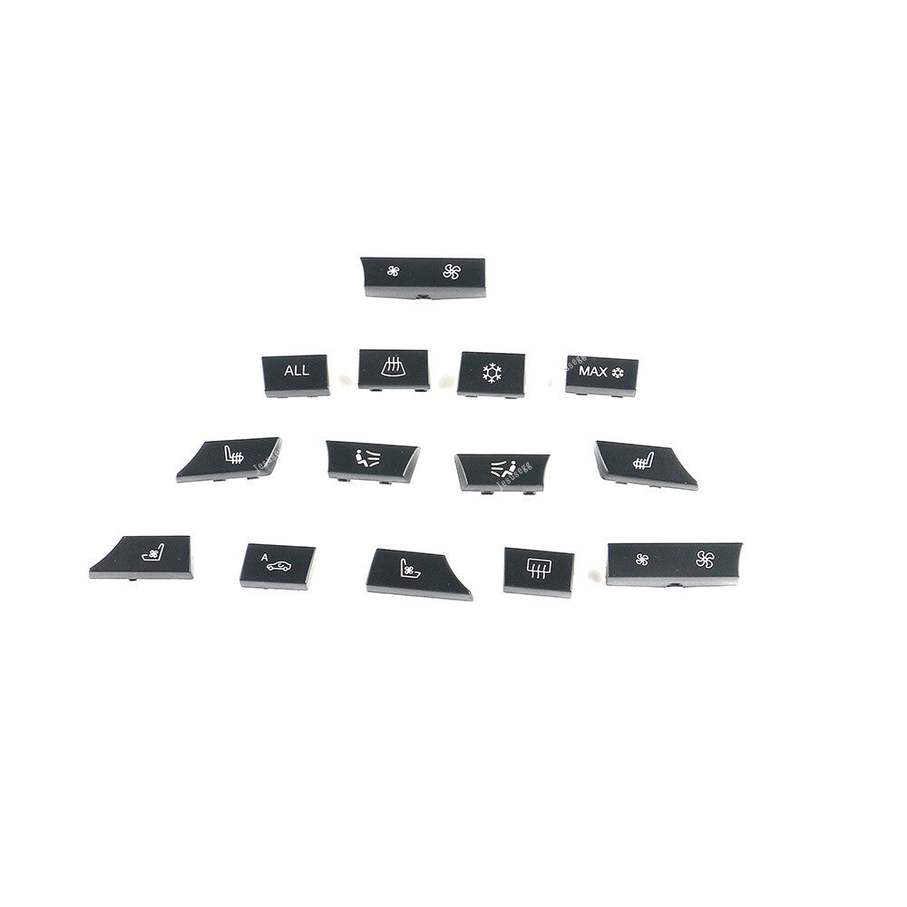 A/C Heater Control Switch 14X Button Key Caps Cover Kit Fit for BMW 5 Series F07 F10