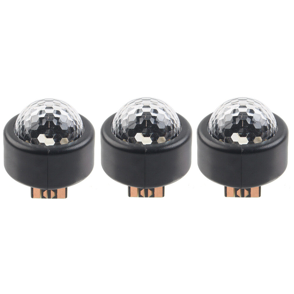 LED Car Interior Lighting Kit Atmosphere Lamps Lights Multi Color 3PCS