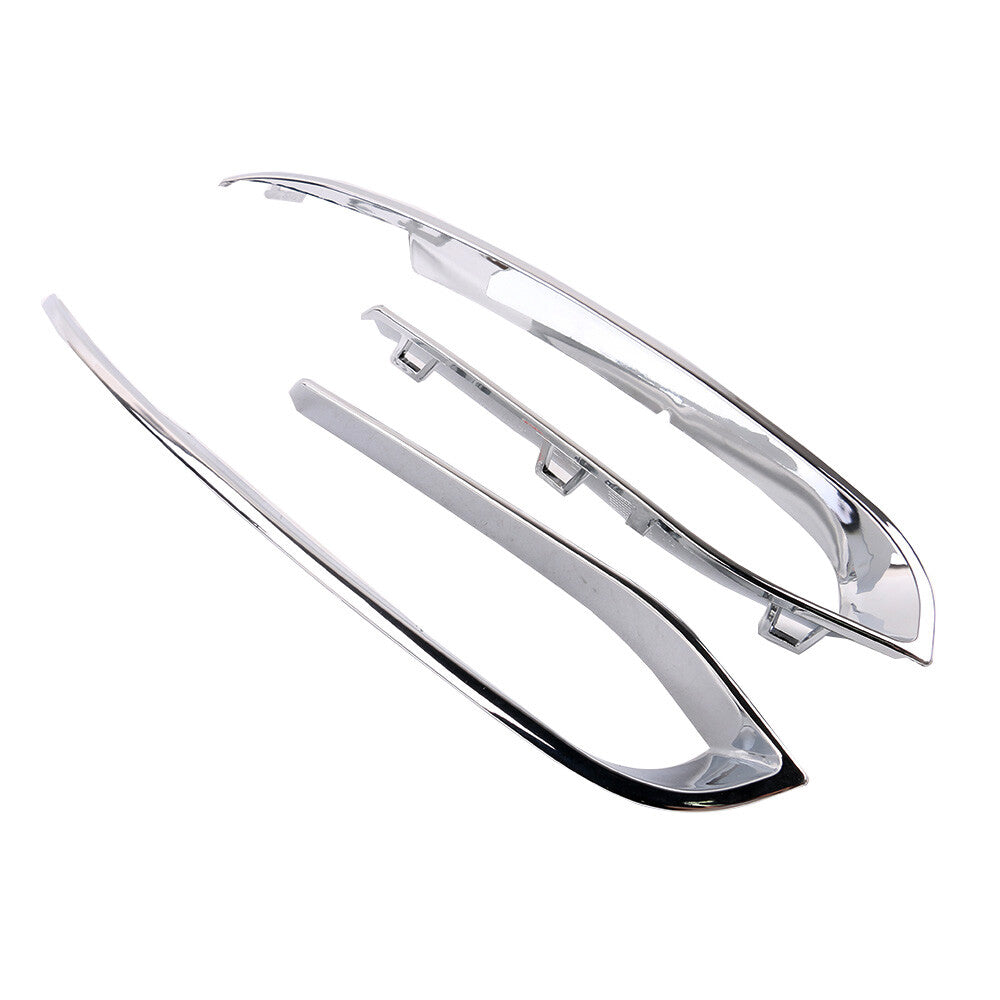 1 Pair Chrome Front Bumper Grille Cover Trim for BMW 528i 535i 550i Left Right