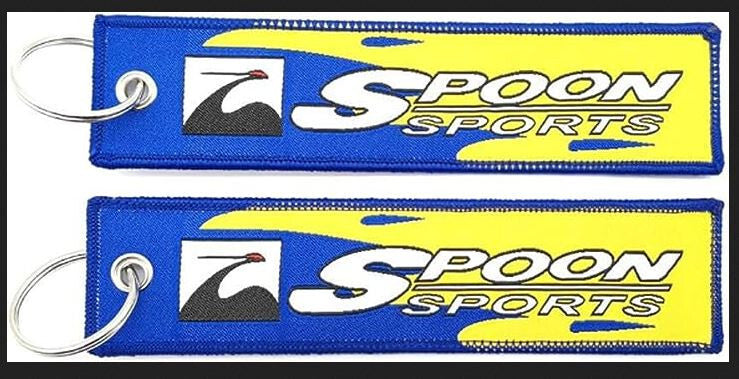 1 car keychain/key ring embroidered nylon accessory spoon for Honda for Acura