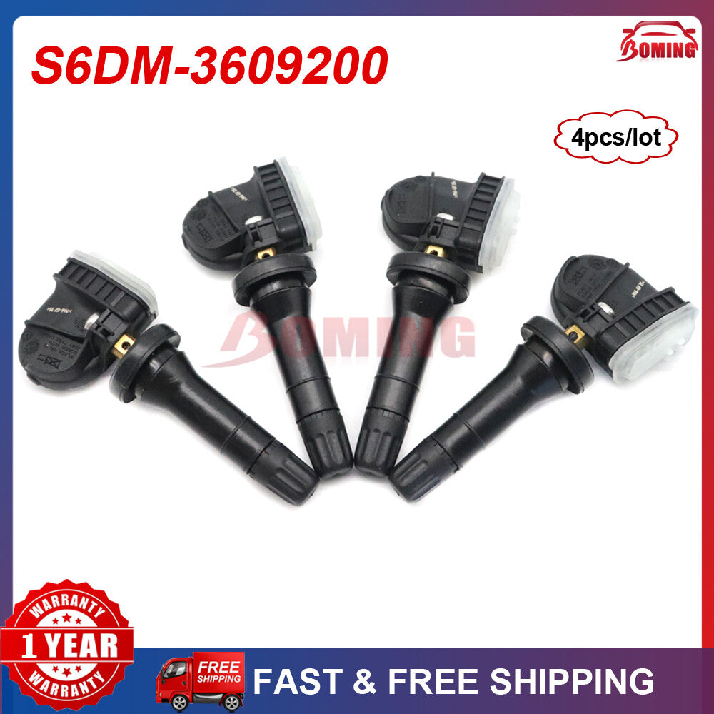 4-pack TPMS for BYD Qin Song Tang 433MHZ S6DM-3609200 Tire Pressure Sensor Monitor