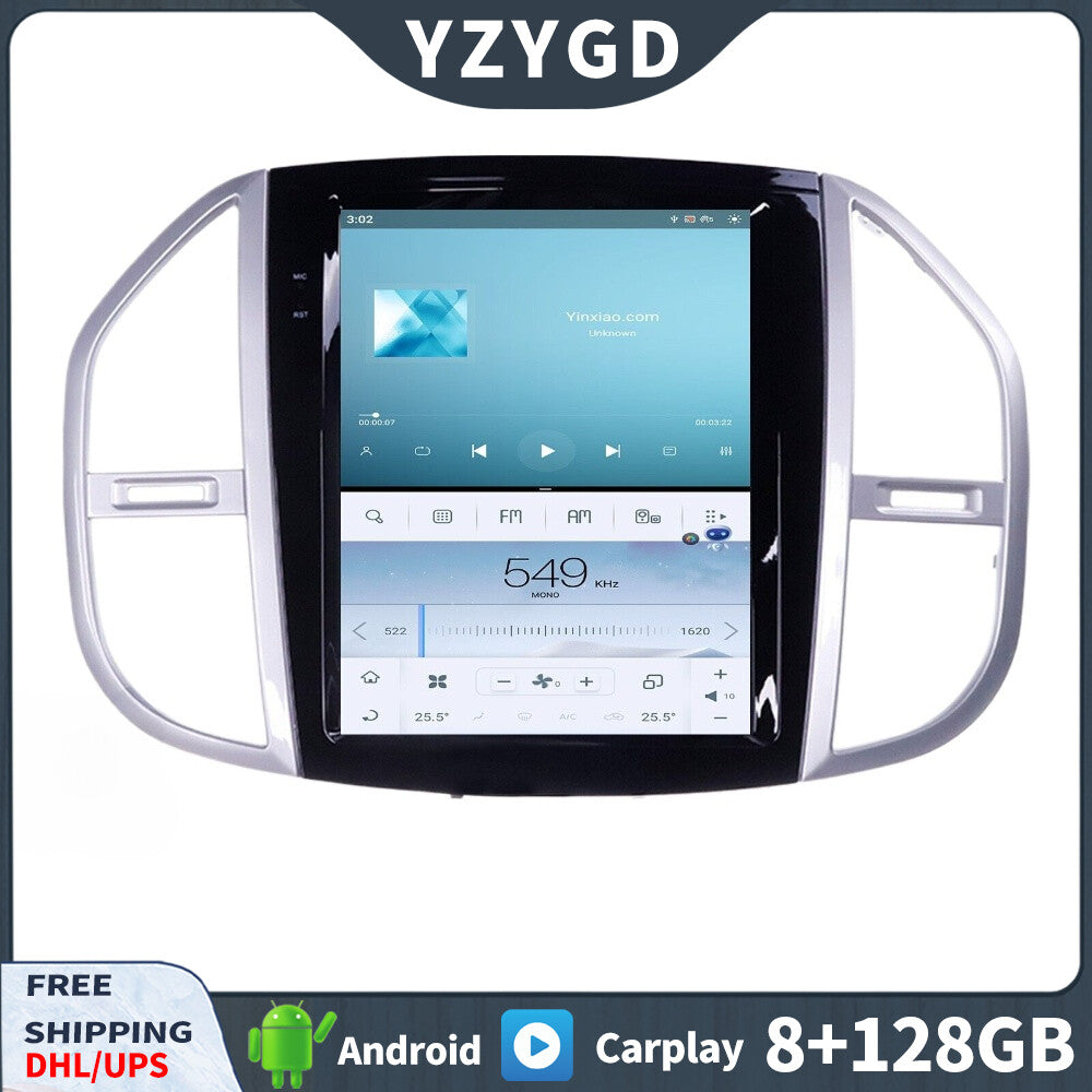 for Mercedes for Benz Vito W447 2014-2021 Car Radio CarPlay Receiver Screen 128GB