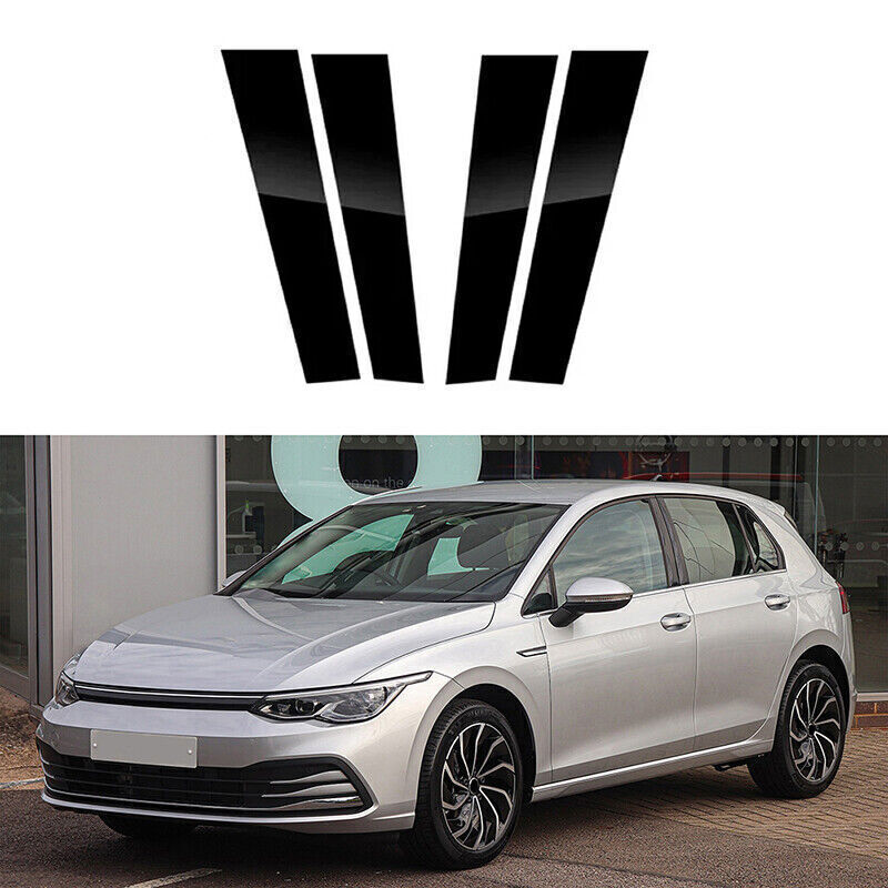 Piano Black Pillar Posts Door Window Molding Strip Trims for VW for Golf MK7 22-2023