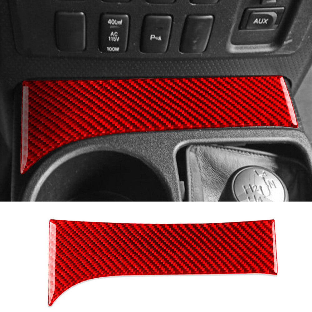 For Toyot@ FJ Cruiser 2007-2021 Central Control Cup Holder Front Tirm Red Carbon