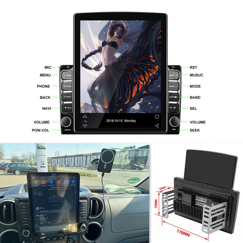 Android Car Radio 9.7in Vertica Style Vertical Screen GPS Navigation Mirror link