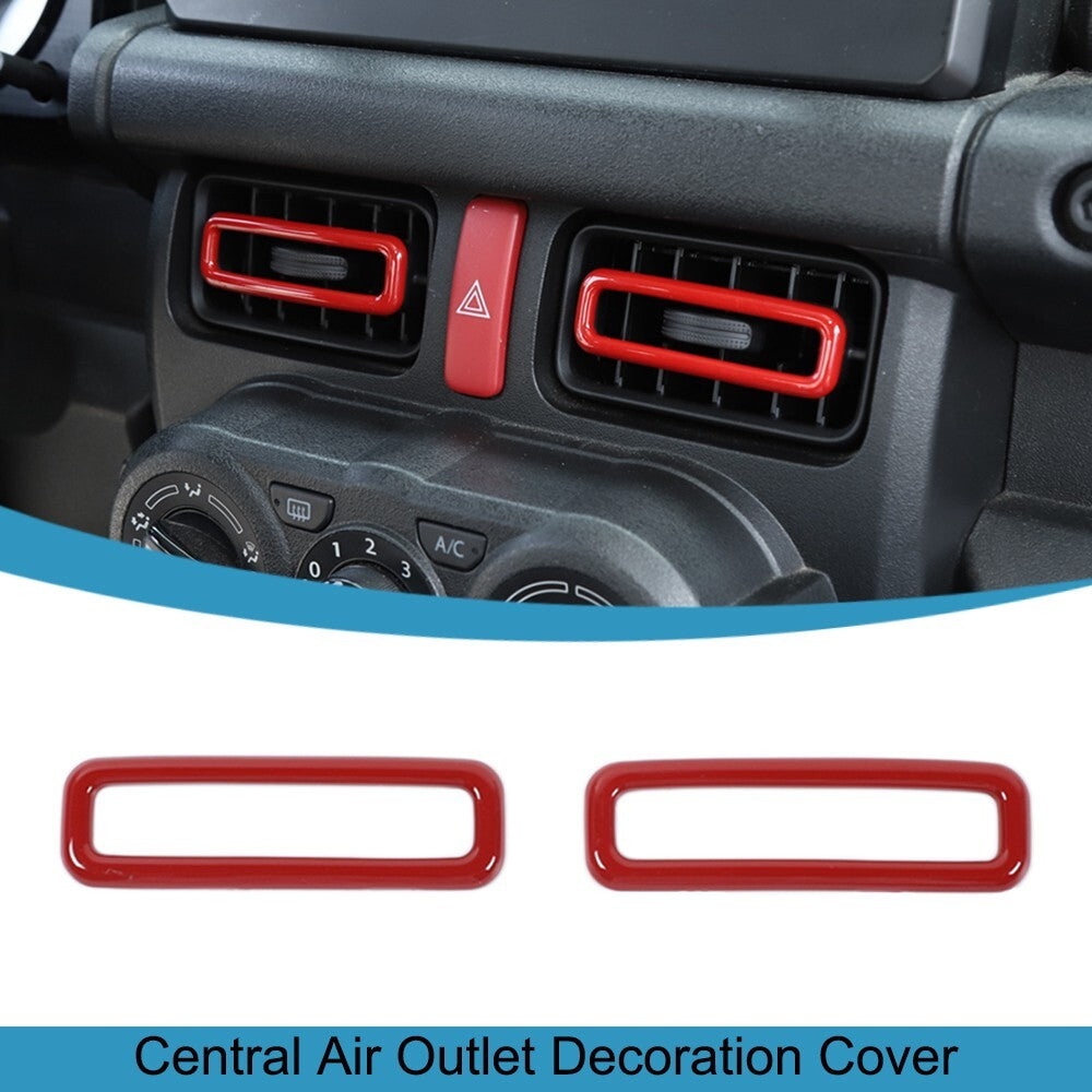 Red Central Air Conditioner Vent Outlet Cover Trim for Suzuki for Jimny 2019-2023