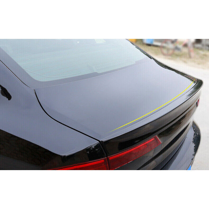 for Volvo S90 2017-21 Black ABS sport Rear Trunk Spoiler Lip Tail Wing Bar Trim