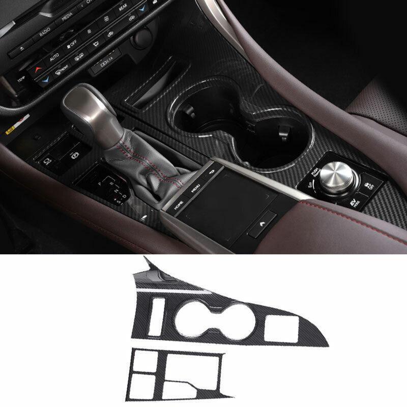 for Lexus RX350 450h 2020-2022 Carbon Fiber Inner Gear Shift Box Panel Cover 2pc