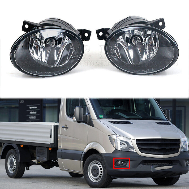 2Pcs Front Fog Lamp With Halogen Bulbs LH+RH for Mercedes-Benz Sprinter W906