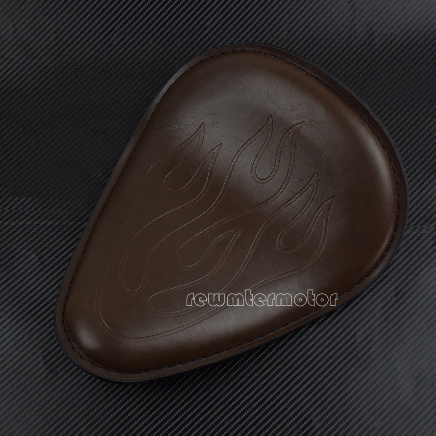 Motorcycle Flame Solo Driver for Seat Brown Fit for Harley Dyna Chopper Bobber XL883