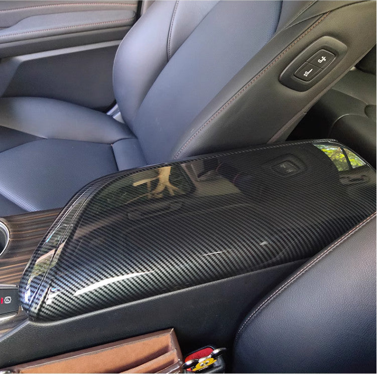 for Toyota for Camry 2018-2023 Carbon fiber ABS Central Storage Box Cover Panel Trim