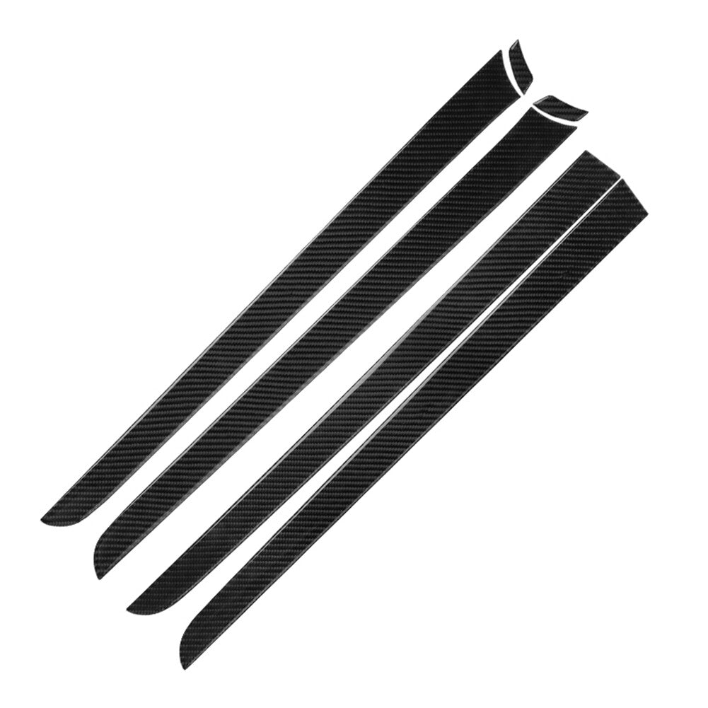 4Pcs Carbon Fiber Interior Door Panel Strip Cover Trim for Audi for A4 S4 2005-2008