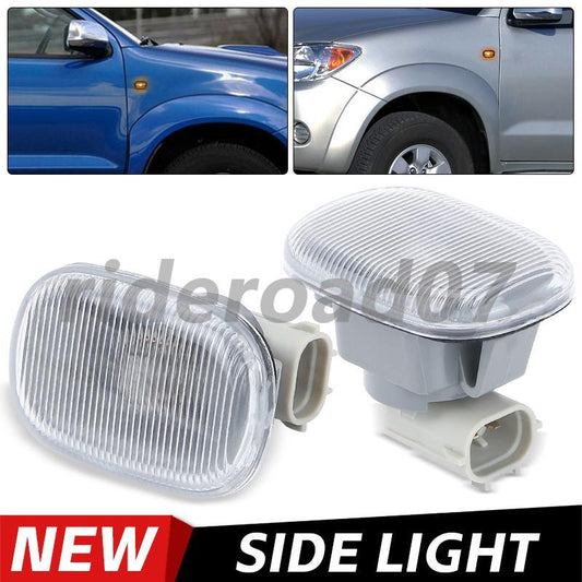 Side Marker Signal Lights Transparent Halogen Bulbs for Toyota Hilux Vigo 05-12