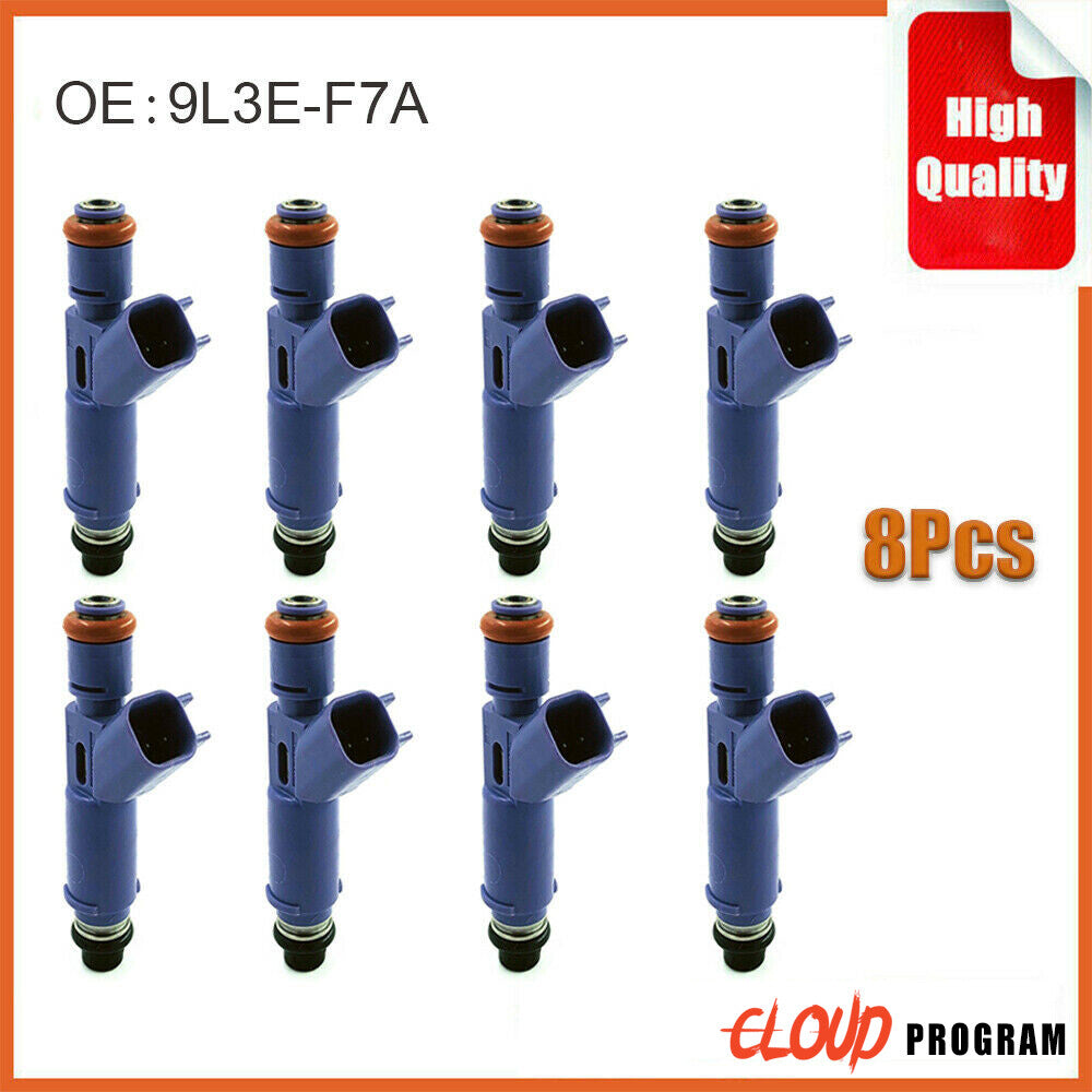Set of 8 Fuel Injectors 9L3E-F7A Fits for Dodge Stratus for Ford F-150 for Jeep for Jaguar