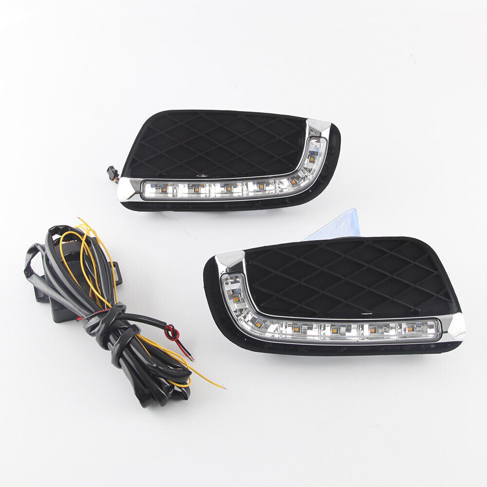 for Benz for Smart Fortwo 2008-2011 LED DRL Driving Fog Lamp Daytime Running Light