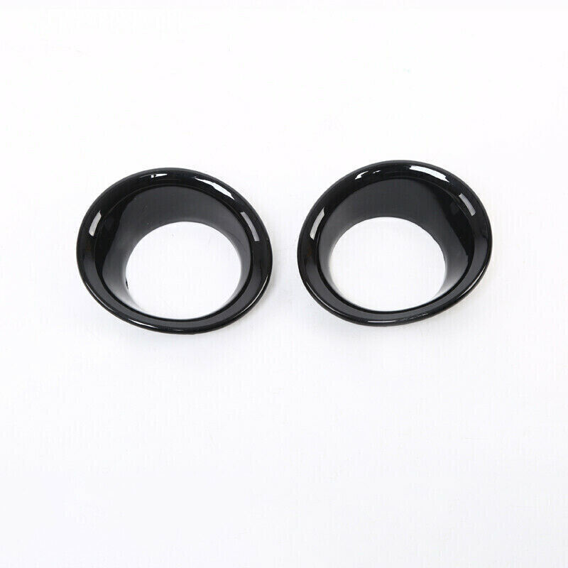 Glossy Black Front Fog Light Frame Cover Trims ABS for Toyota Venza 2021-2023