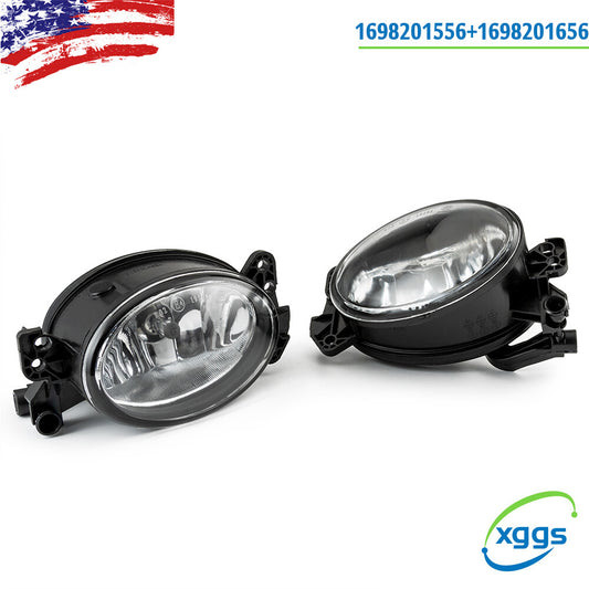 Complete Clear Lens Fog Lights w/H11 Halogen Bulbs for Mercedes C E R CLS ML EOA