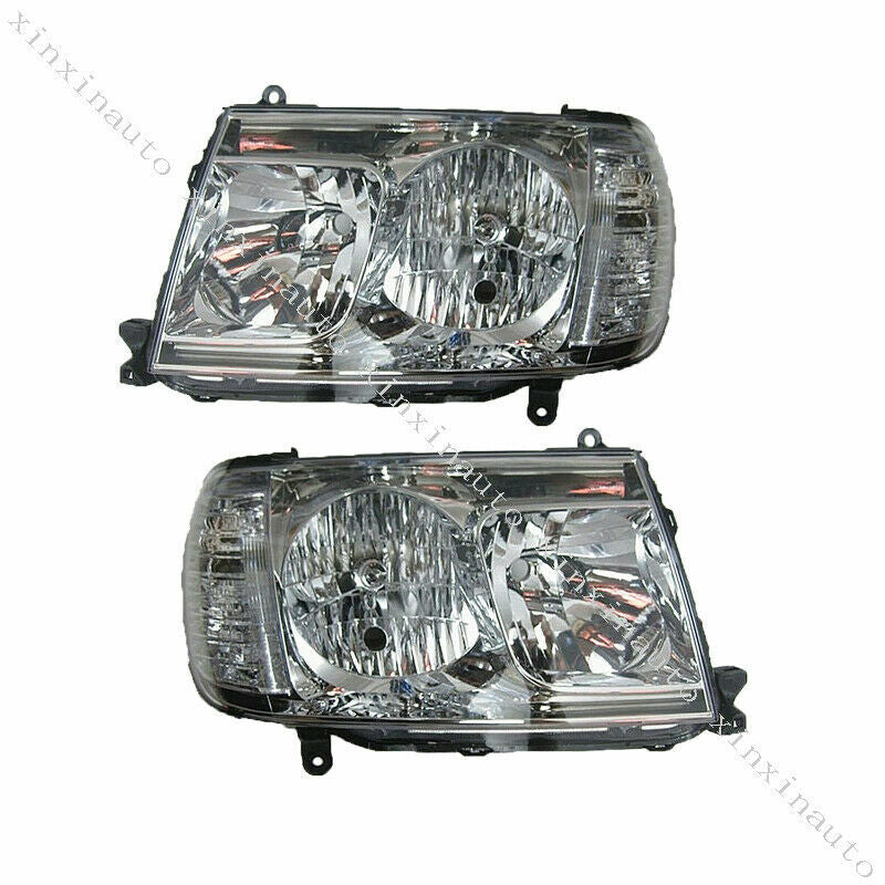 Front Headlights Headlamps Lights Lamps Pair Set for Toyota for Land Cruiser 2006-07