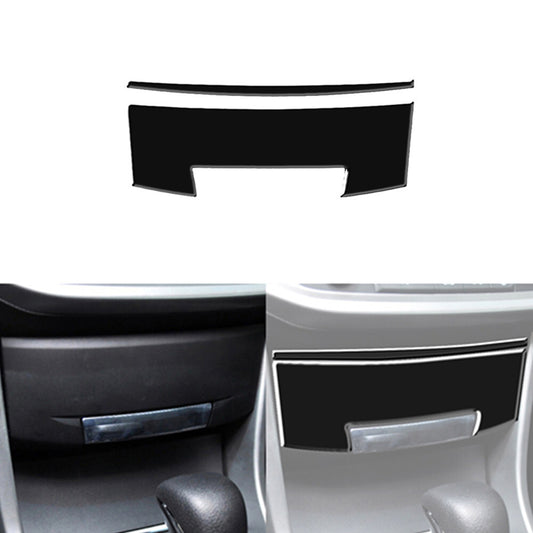2X Piano Black Central storage box panel Trim Cover for Honda Accord 2013-2017